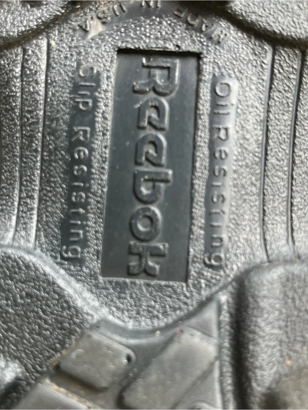 Reebok Black Men's Lace-Up Leather Postal Work Boots
